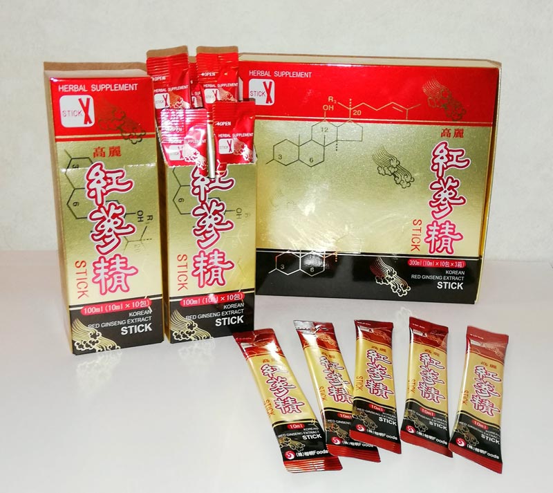 いつでもどこでも高麗紅参精スティックを携帯できます